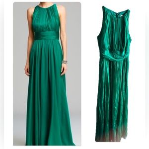 Badgley Mischka Emerald Green Fluorite Gala Gown Evening Formal Dress